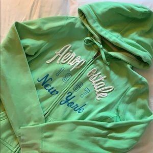 Green hoodie
